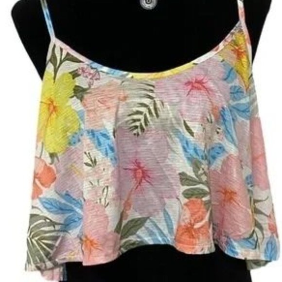 Hurley Swing Crop Tank Floral Sunset District NWT - Picture 11 of 11